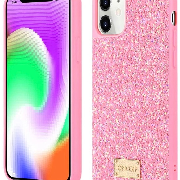 Puloka Accessories - Pink Bling Glitter Case for iPhone 11